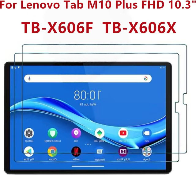 2er-Pack Displayschutz aus gehärtetem Glas für Lenovo Tab M10 Plus FHD 10,3 Zoll TB-X606F X606X, transparent - Bild 1