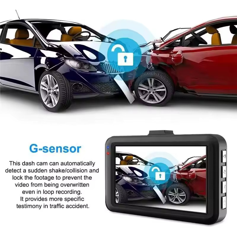 KVANNO Dashcam Full HD 1080P mit Ultraweitwinkel, Nachtsicht und G-Sensor in Schwarz - Bild 3