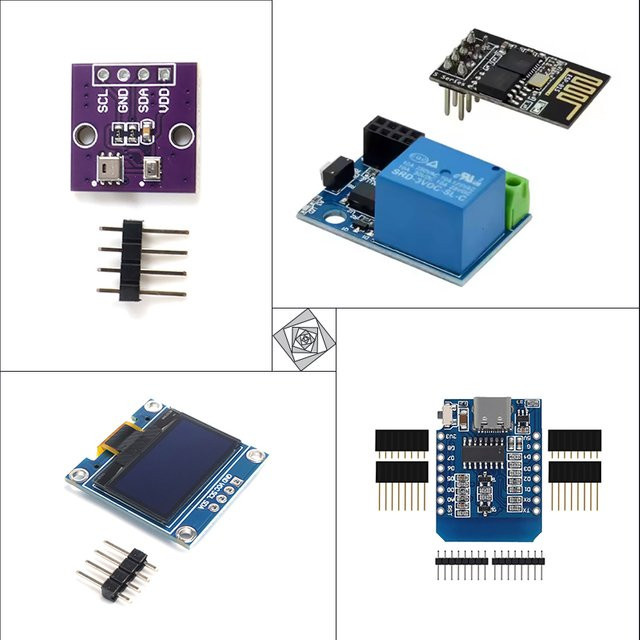 ESP8266 D1 Mini Smart Socket mit ESP-01 WiFi-Relais, AHT20 BMP280-Sensor und 0,96 OLED für dein Smart Home und DIY-Automatisierung - Bild 1