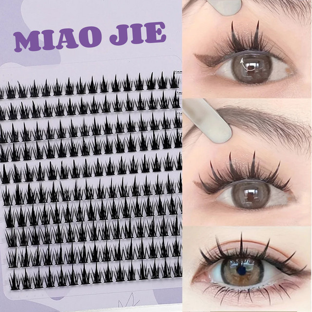 MIAOJIE Cluster-Wimpern, Black, Natürlich, Unisex - Bild 1