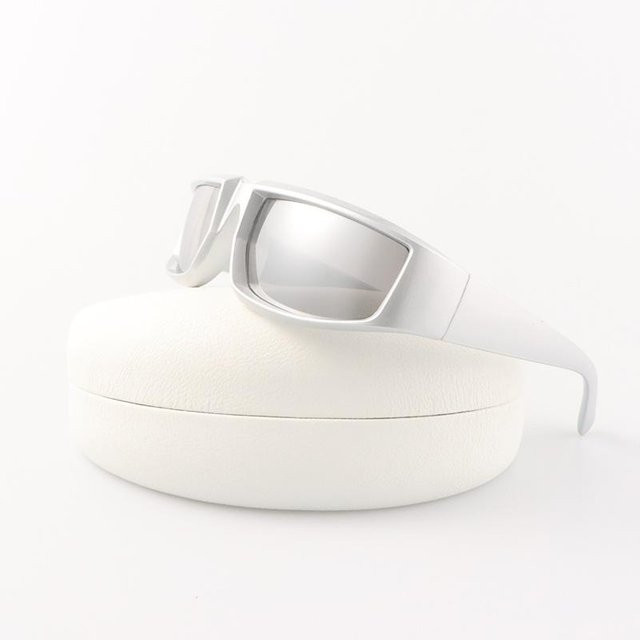 Dote Sonnenbrille, rechteckig, Kunststoff, Vollrand, weiß, Damen - Bild 1