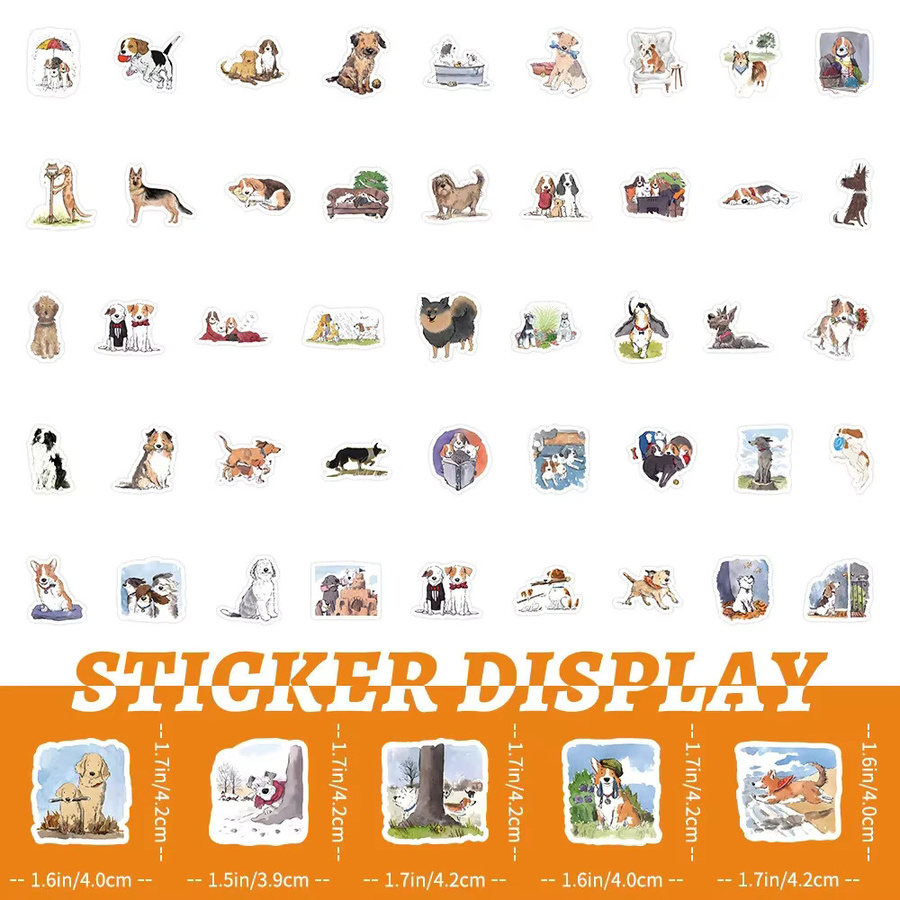 GOGOTU Happy Dog Aufkleber, 100-teiliges Set - Bild 2