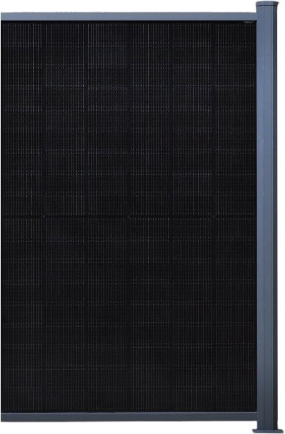PV Zaun Classic vertikaler Sichtschutzzaun Solarzaun Erweiterung von FM-Solar in Anthrazit, B/H: 121,0 x 185,0 cm - Bild 1