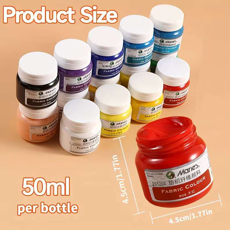 Marie's Textilfarben-Set in Braun und Multicolour, 5 Flaschen à 50 ml, permanente Stofffarben für Schuhe und Leinentaschen - Bild 3