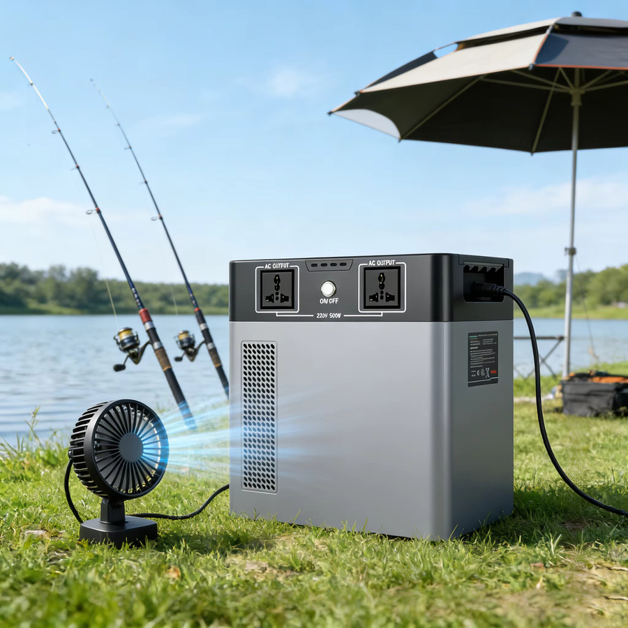 PowMr Tragbare Powerstation mit 1kWh LiFePO4-Batterie und 250W PV-Eingang, Solargenerator in Grau - Bild 4
