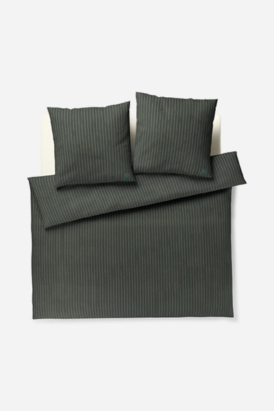 JOOP! Bettwäsche SOFT STRIPES aus Baumwolle in Grün mit Zip-Verschluss und Flanell-Struktur - Bild 2