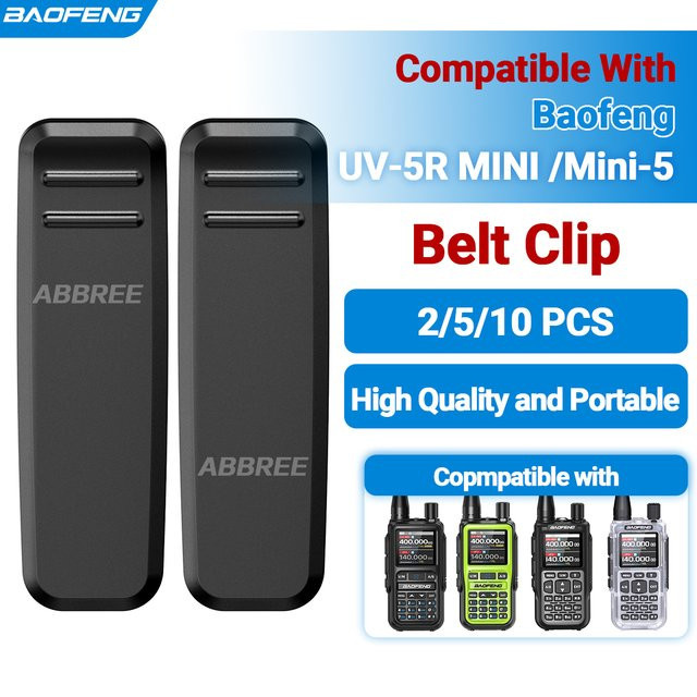 Baofeng UV-5R Mini-5 Walkie-Talkie Gürtelclip in Schwarz - Bild 1