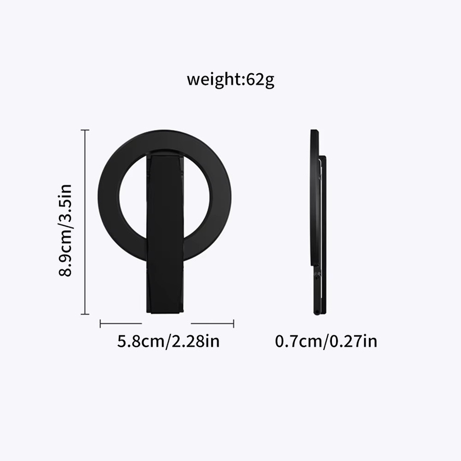 Universeller magnetischer Handyhalter für das Auto mit MagSafe-Halterung und Handschlaufe in Schwarz für iPhone und Samsung - Bild 4