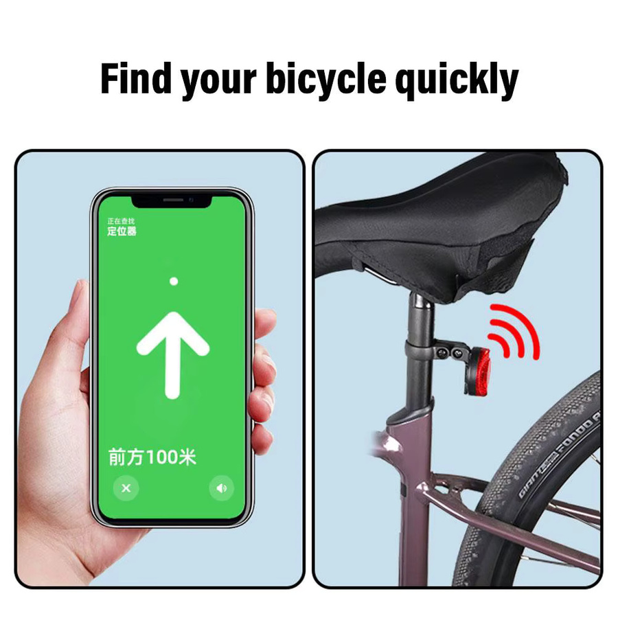 Reflektierende Rücklicht Halterung für Apple AirTag zur Diebstahlsicherung für MTB und Rennrad in Rot - Bild 5
