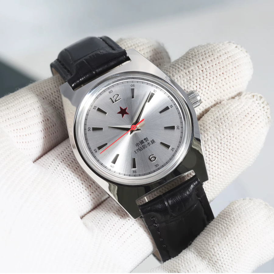 Redstar Analoguhr, Handaufzug, 36 mm, Leder, Herren - Bild 3