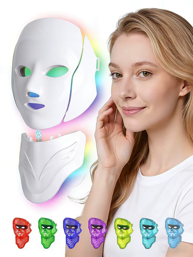 foreverlily LED-Gesichts- und Halsmaske, 7-Farben, Gesicht - Bild 5