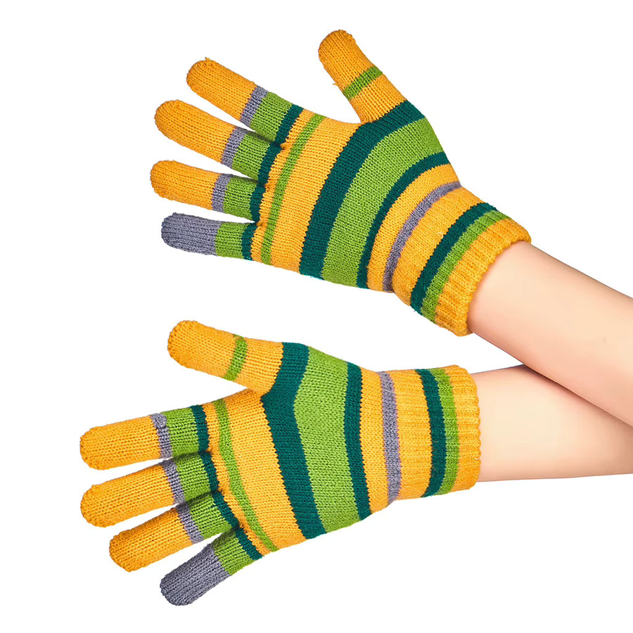 cosplaydream Coraline Gestreifte Handschuhe, Unisex, Orange und Grün, Zubehör - Bild 2