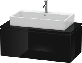 Duravit Waschtischunterschrank L-Cube in Schwarz Hochglanz mit 1 Auszug, B/T: 102 x 54,7 cm - Bild 1