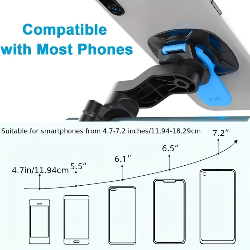 Stoßfester Fahrrad-Handyhalter für Xiaomi, iPhone und Samsung in Schwarz - Bild 5