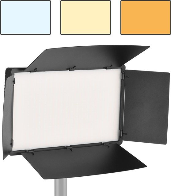 Andoer LED-800 Videoleuchte professionelles LED-Lichtpanel mit 800 Lichtperlen in Schwarz - Bild 1