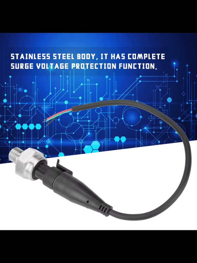 Aramox Manometerwandler Drucksensor G1/4" in Silber für Wasser, Gas und Öl mit 5V Eingang und 0,5-4,5V / 0-5V Ausgang - Bild 4