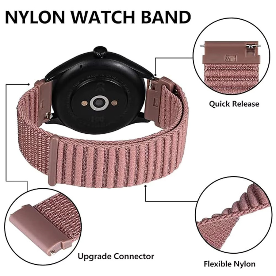 Xiaomi Uhrenarmband Nylon, Schwarz, Unisex, 22mm - Bild 2
