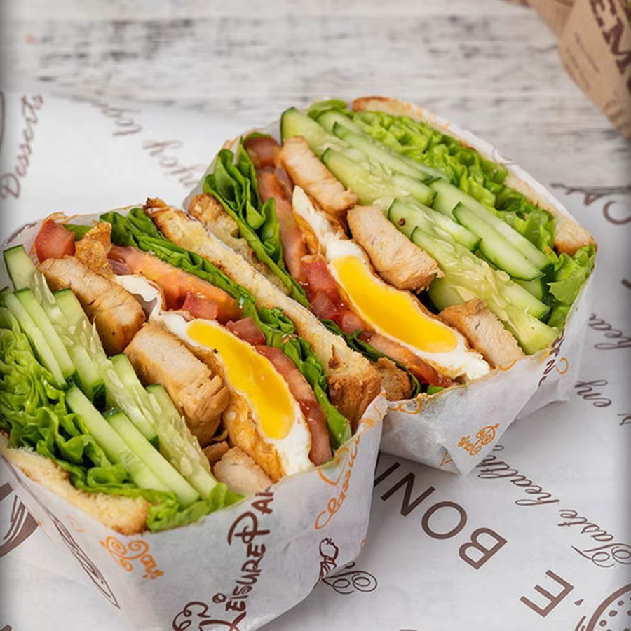 Ölbeständiges Sandwich- und Hamburger-Papier für Brot, Backplatten und die Heißluftfritteuse - Bild 2