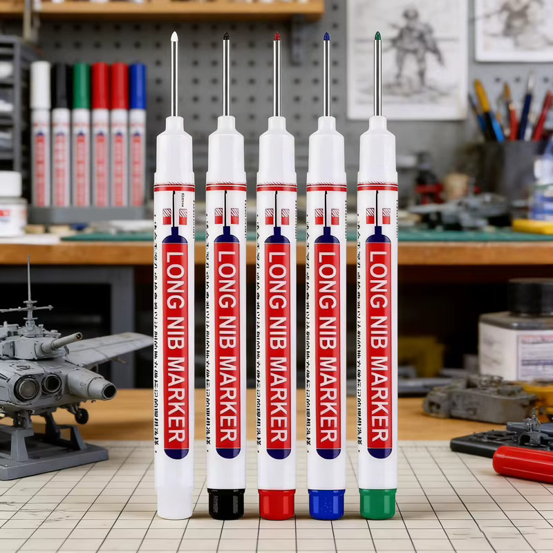 4 Stück wasserfeste Perforationsstifte in Blau, 20 mm lange Marker für Metall und Holzbearbeitung - Bild 2