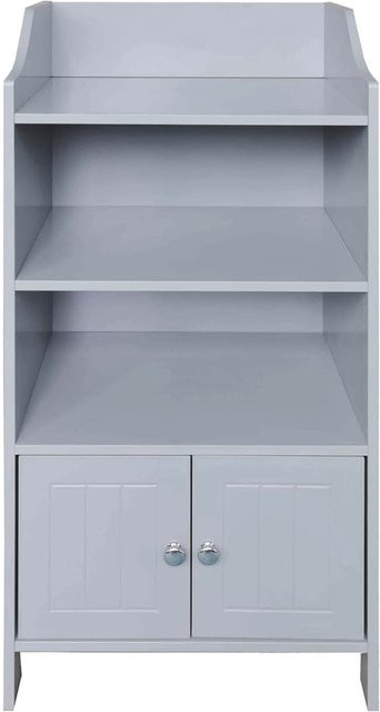 HTI-Line Badezimmerschrank Sarah 1 in Grau mit mattem Finish und offenen Regalfächern - Bild 1
