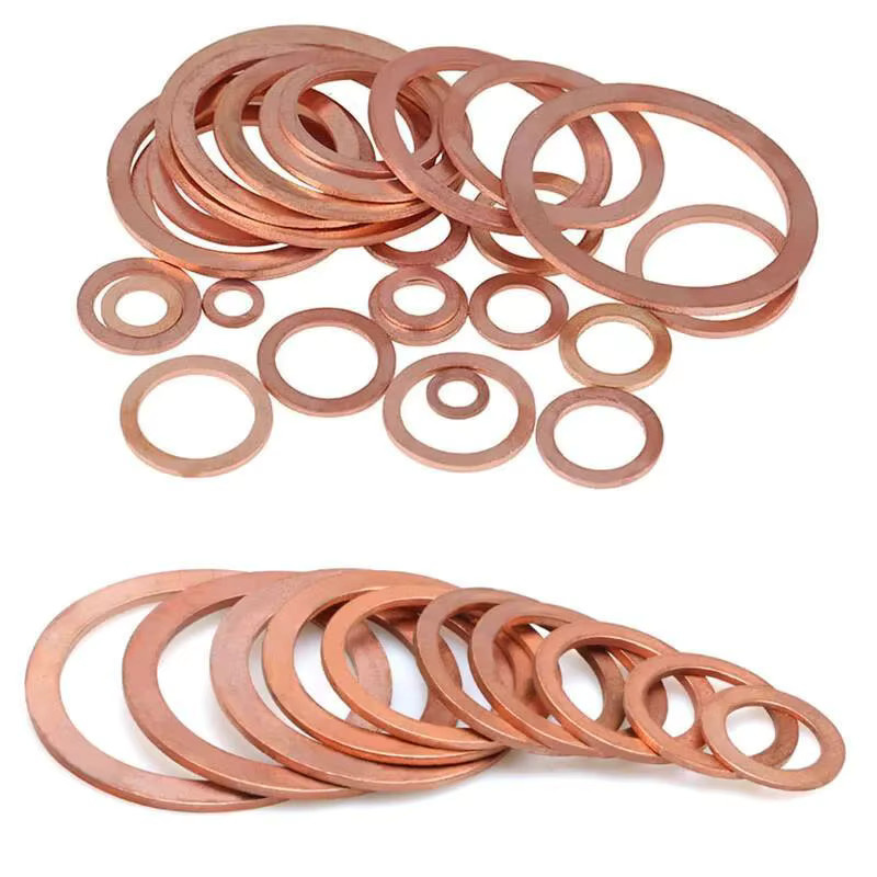 Kupfer Unterlegscheiben und Dichtungsset für Sumpfstecker in Gold, Sortiment mit M5 bis M32 - Bild 2