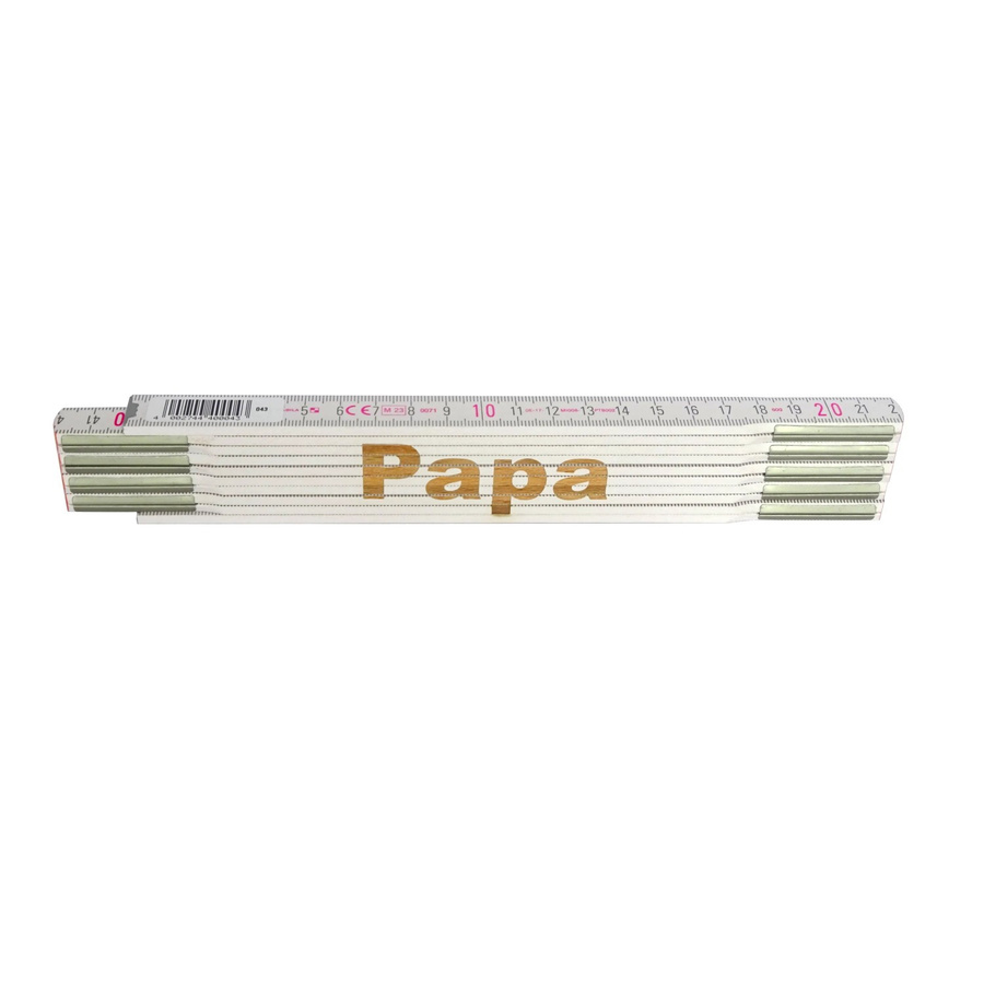 Stabila Zollstock mit Lasergravur Papa, weiß, 2 m - Bild 2