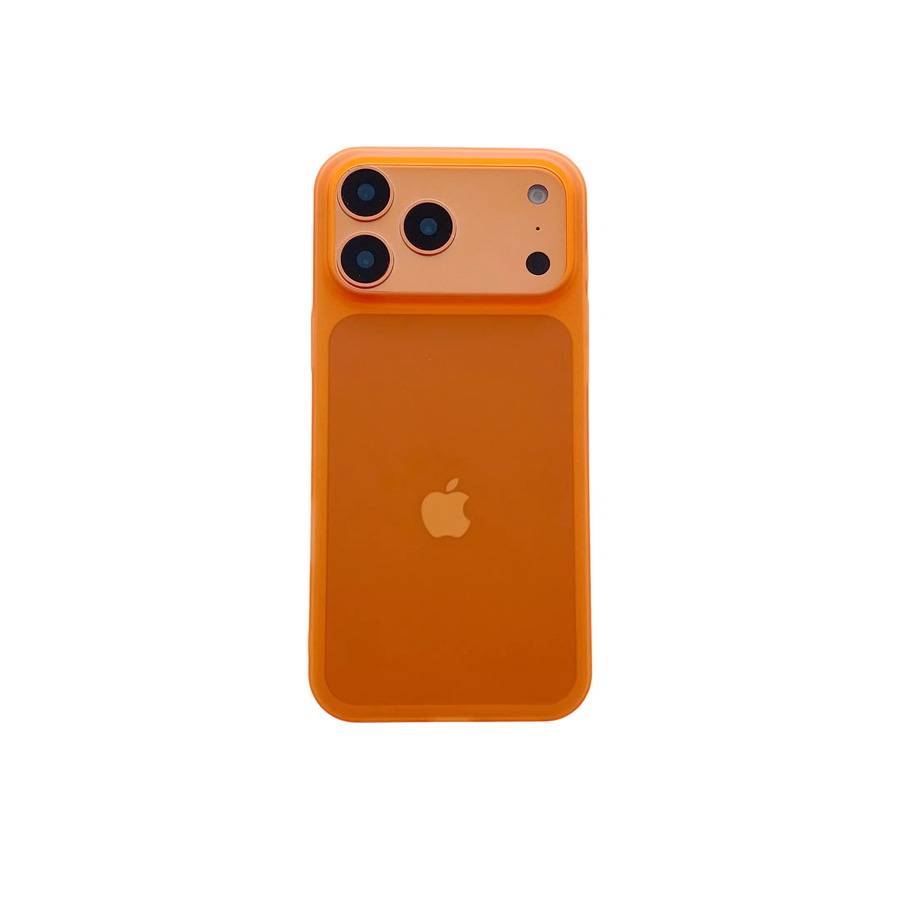 HKNR Stoßfeste und ultradünne Handyhülle für iPhone 17 bis 13 Pro Max in mattem Transparent, Weiß oder Orange - Bild 2