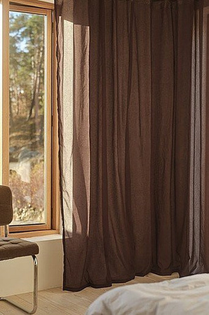 Jotex CORINNE Voile-Gardine extra breit, braun, transparent, Höhe: 280 cm