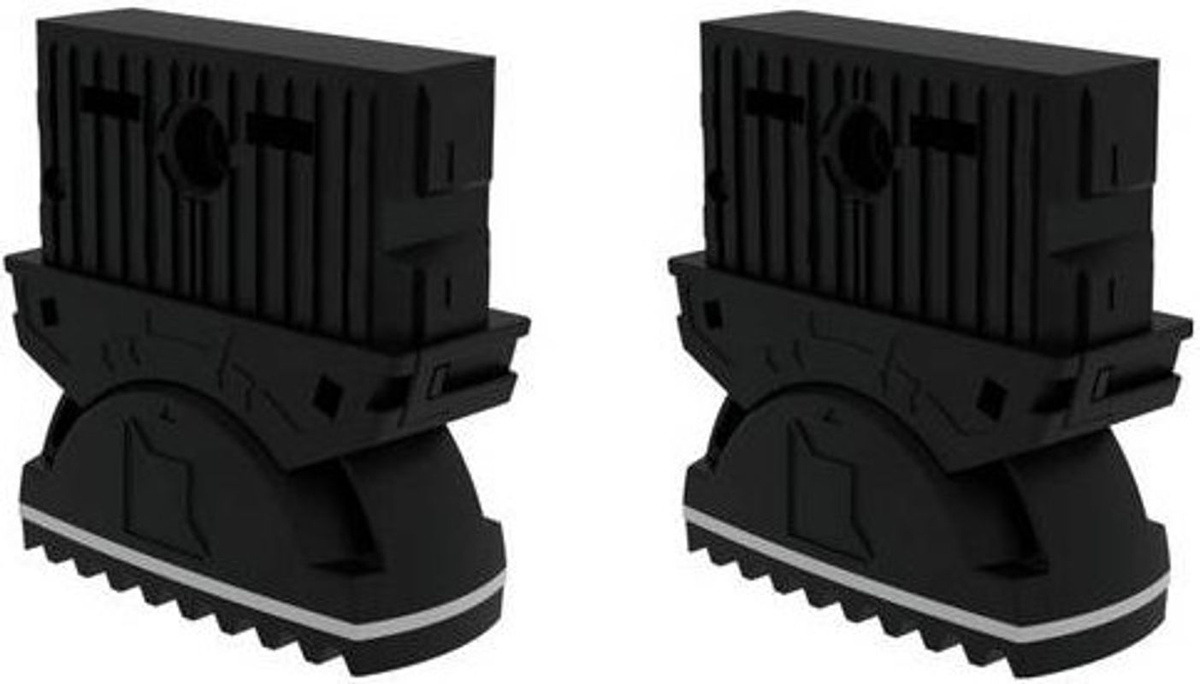 MUNK Günzburger Steigtechnik nivello Innenschuh aus Kunststoff, Schwarz, 2 Stück, B/T: 73 x 25 mm - Bild 3