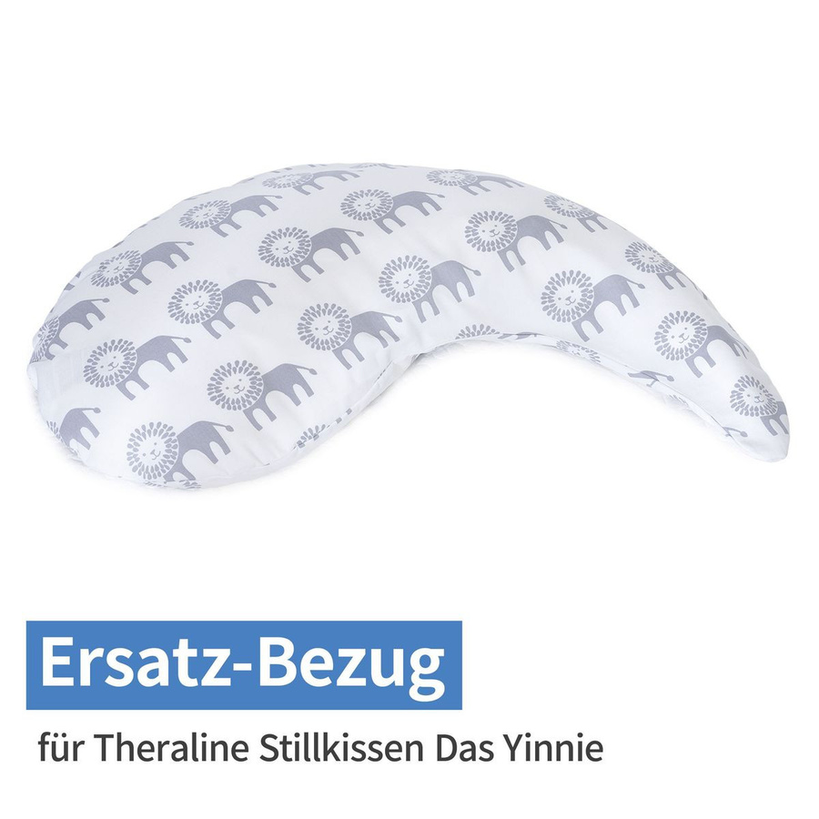 Theraline Ersatzbezug für Stillkissen Das Yinnie Wüstenkönig, Farbe: Grau-Weiß, 135 cm - Bild 1