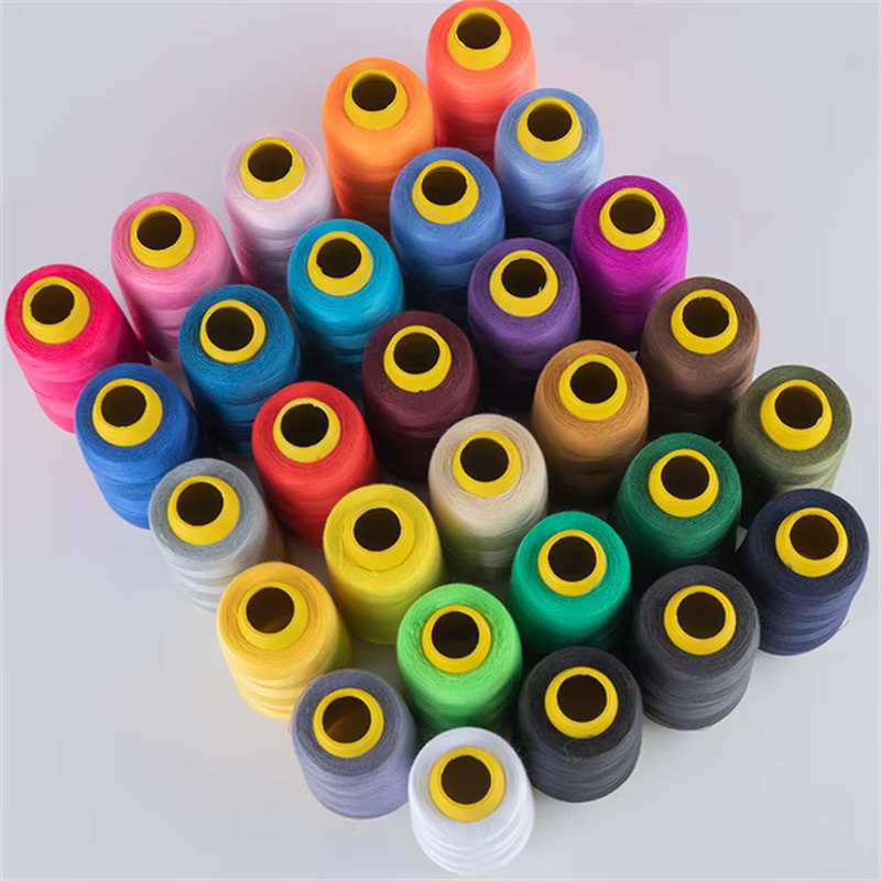 Starkes Polyester-Nähgarn 203 für Polster, Jeans und Denim, 3000 Yard, Gelb und Mehrfarbig - Bild 2