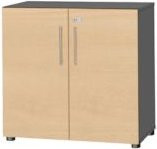 Schäfer Shop Select Schrank Start Off mit 2 Türen, abschließbar, Graphit/Ahorn, B/T/H: 80 x 42 x 78,8 cm - Bild 1