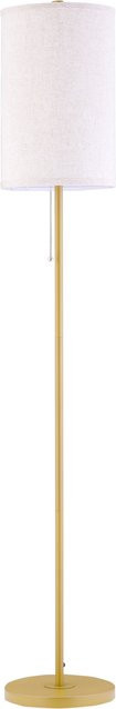 HOMCOM Stehlampe mit Leinen Lampenschirm und Stahlständer in Cremeweiß - Bild 1