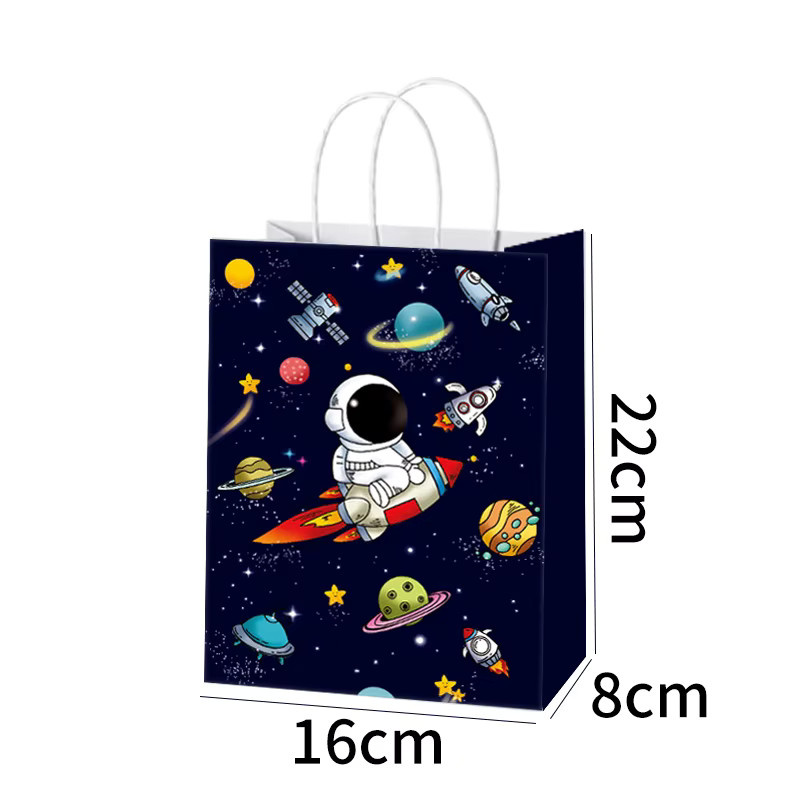 PartiesTour Weltraum-Geschenktüten mit Griff für Kinder, Galaxie-Thema Geburtstagsparty-Dekoration, Mehrfarbig - Bild 4