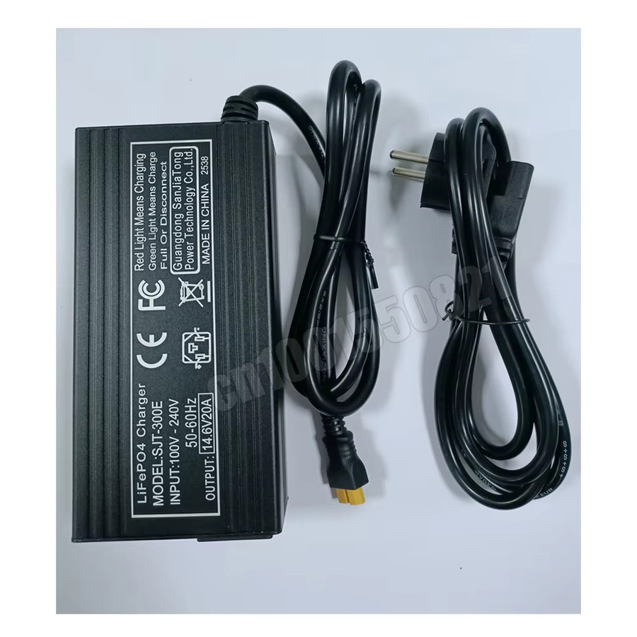 Smart LiFePO4 Batterieladegerät 12V 4S 14,6V Hochleistungsladegerät für Lithium-Eisenphosphat-Batterien mit EU-Stecker in Schwarz - Bild 4