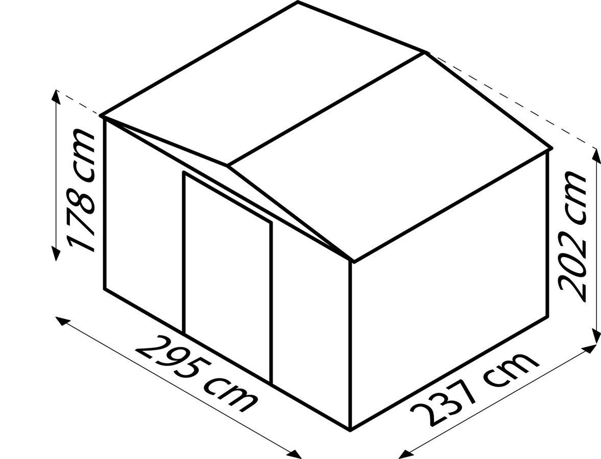 Globel Industries Metall-Gerätehaus Dream in Grau, B/H/T: 308 x 202 x 247 cm - Bild 3
