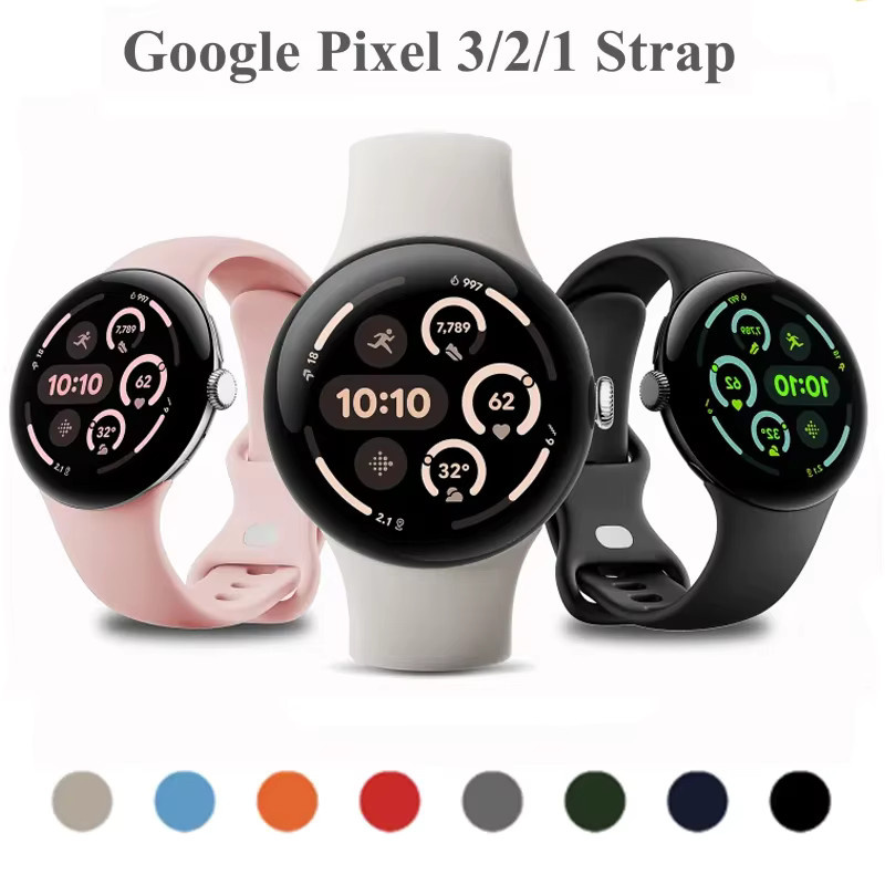 I LOVE LUO Uhrenarmband Silikon, Schwarz, Google Pixel Watch 4 3 2 - Bild 2