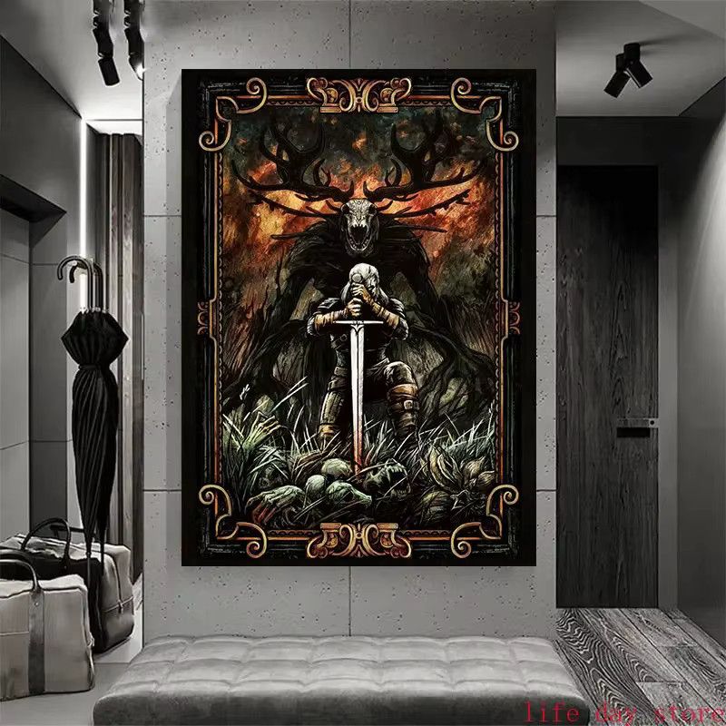 Geralt Poster Leinwand Wandbild mit Wald Motiv für dein Wohnzimmer Wanddekor - Bild 2