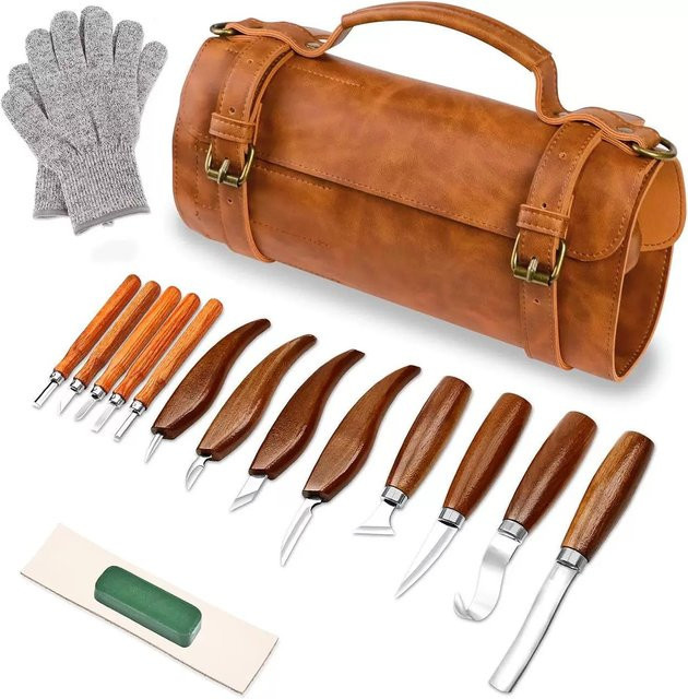 DUTRIEUX Holzschnitzset Whittling-Kit für Anfänger zur Holzbearbeitung mit DIY Werkzeugset - Bild 1