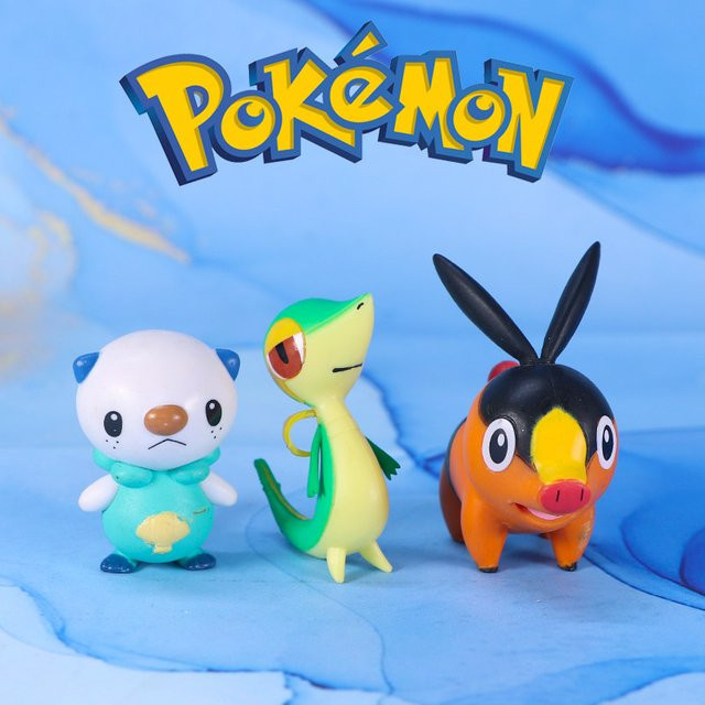 WCT Pokémon Generation 5 Starter Tepig Oshawott Snivy, Actionfigur - Bild 1
