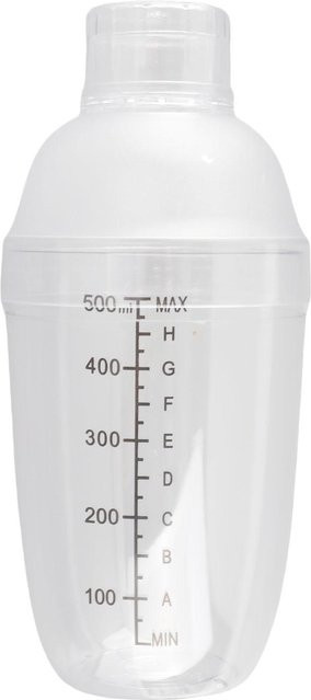 CosyHome Cocktail Shaker aus Kunststoff mit Skala und Auslaufschutz, Weiß, 530 ml - Bild 1