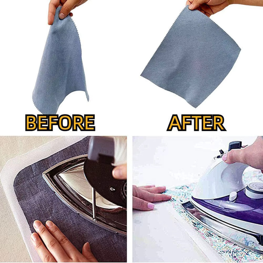 Weiße Vlies-Einlage zum Aufbügeln aus Polyester, schmelzbarer Bastelstoff, Breite: 30,48 cm, Länge: 14,94 m - Bild 2