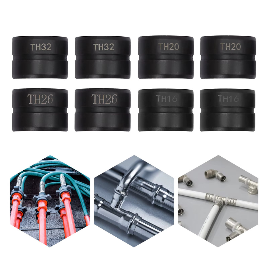 Bymaocar Druckbacken-Set mit Crimpmatrizen und Rohrklemmen für Aluminium-Kunststoffrohre, Größen: 16 mm, 20 mm, 26 mm, 32 mm - Bild 5