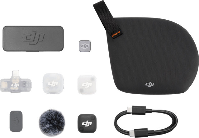 DJI Mic Mini 2 Single Mobiler Empfänger mit Ladecase in Schwarz für DJI Mic und Mic Mini Serie - Bild 1