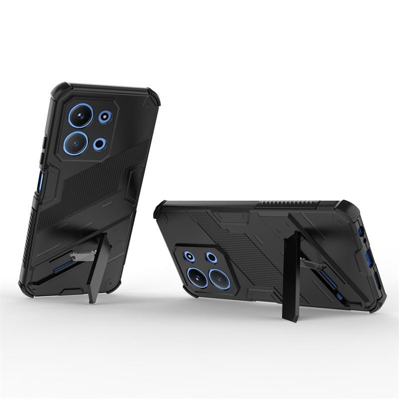 Xiaomi Poco C85 Armor Handyhülle Stoßfest mit Magnet-Halterung und Ständer in Schwarz - Bild 2