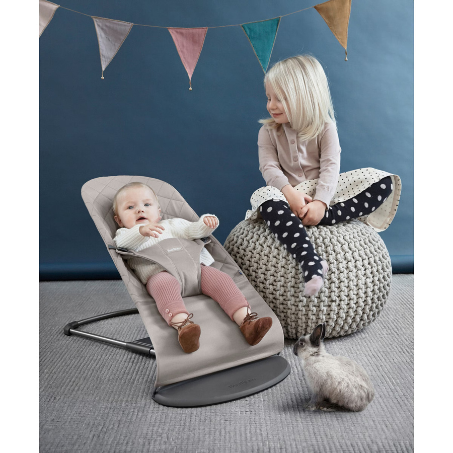 Babybjörn Bundle Babywippe Bliss gewebt mit Spielbogen in Grau - Bild 2