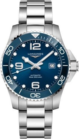 Longines Armbanduhr Automatik, Edelstahl, Keramik, Blau, Herren - Bild 1