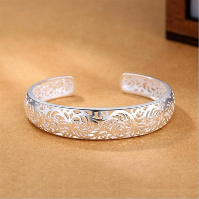 Armband 925 Silber, Blume, Weiß, Damen - Bild 1