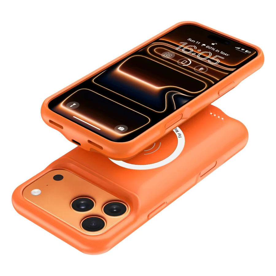 Fraternize Magnetische Akku-Ladegerät-Hülle für iPhone 17 Pro Max in Orange - Bild 6