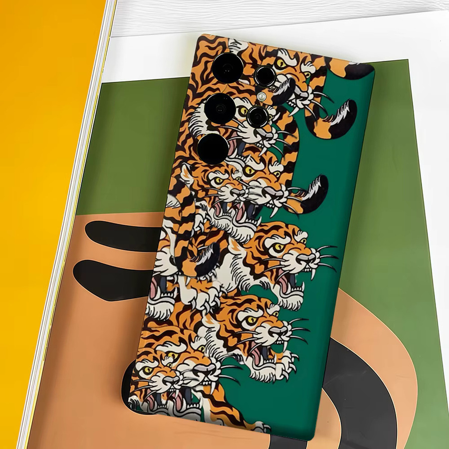 Potdemiel Handyhülle mit Tiger-Design für Samsung Galaxy S26 S25 S24 S23 Ultra Plus, stoßfeste Doppelschicht-Schutzhülle, mehrfarbig - Bild 4